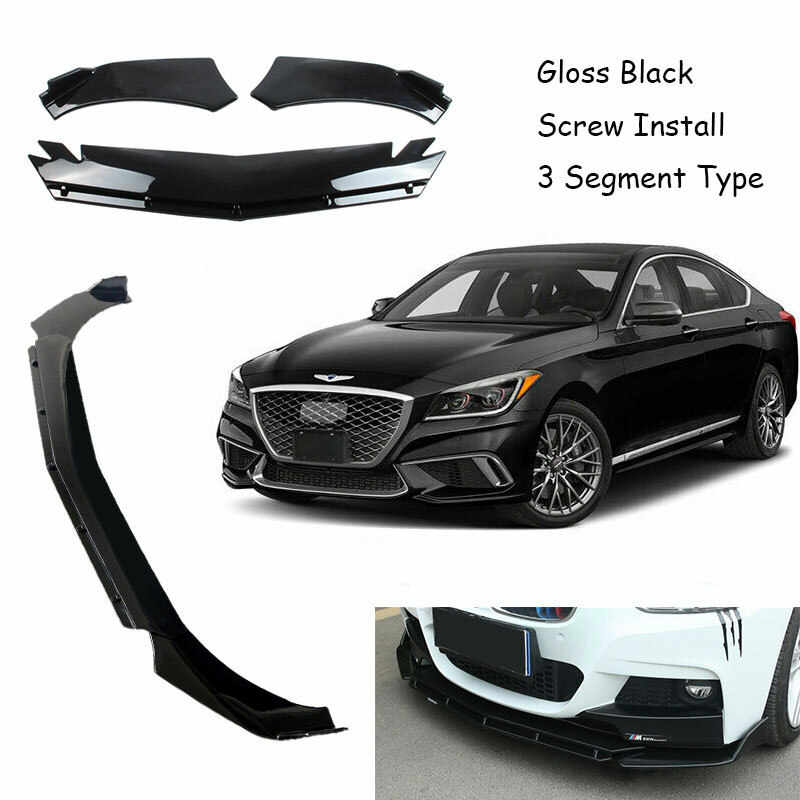 Add-on Universal Large Front Bumper Lip Spoiler Fit For Genesis G80 2017-2020 Add-on Universal Large Front Bumper Lip Spoiler Fit For Genesis G80 2017-2020