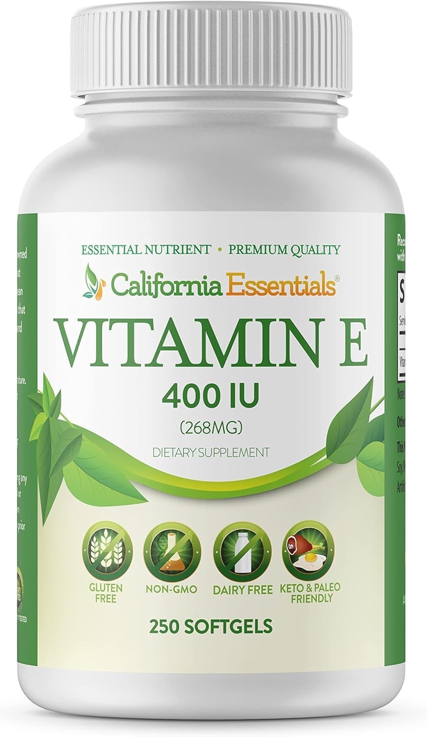 California Essentials Vitamin E 400 IU Softgels Antioxidant Skin & Eye Support