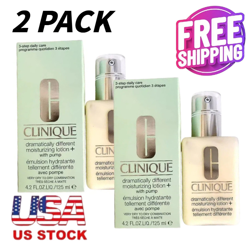 2PACK Clinique Dramatically Different Moisturizing Lotion With Pump 4.2oz/125ml 2PACK Clinique Dramatically Different Moisturizing Lotion With Pump 4.2oz/125ml