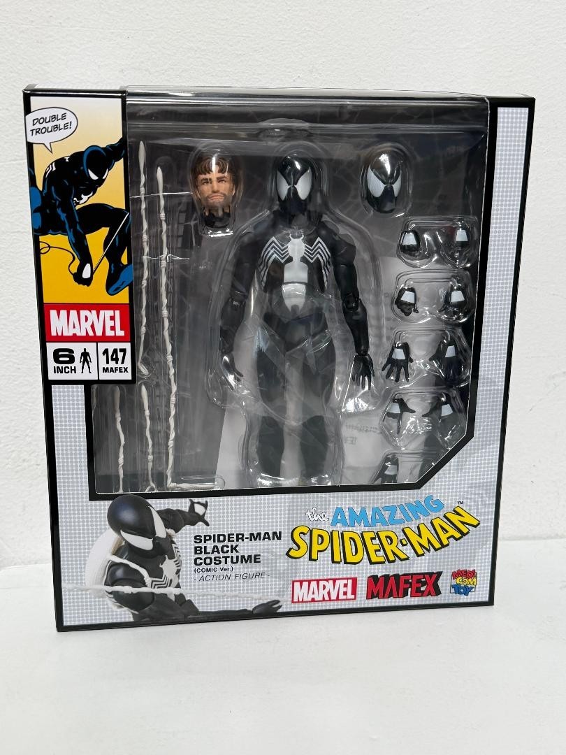 GENUINE MAFEX No.147 Symbiote Spider-Man -Black Costume Comic Ver- (US SELLER) GENUINE MAFEX No.147 Symbiote Spider-Man -Black Costume Comic Ver- (US SELLER)