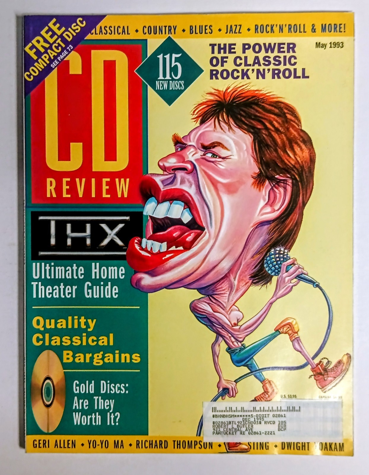 Vintage CD Review May 1993 Mick Jagger Power of Classic Rock N Roll  
