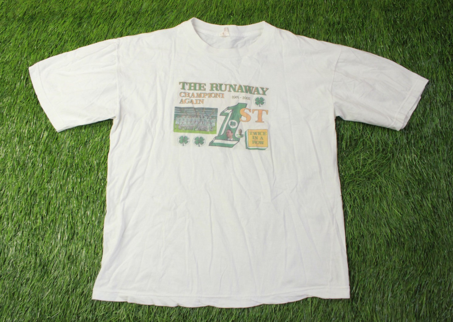 CELTIC 2001/2002 VINTAGE VTG FOOTBALL SHIRT JERSEY CASUAL TEE OFFICIAL SIZE XL