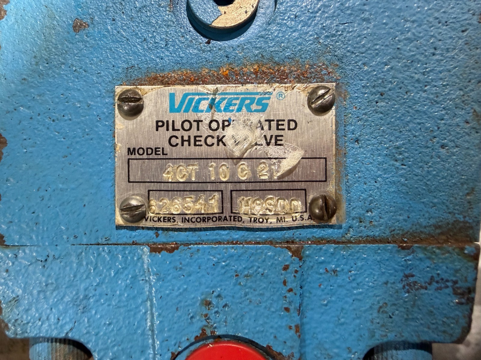 VICKERS PILOT OPERATED CHECK VALVE 4CT10C21