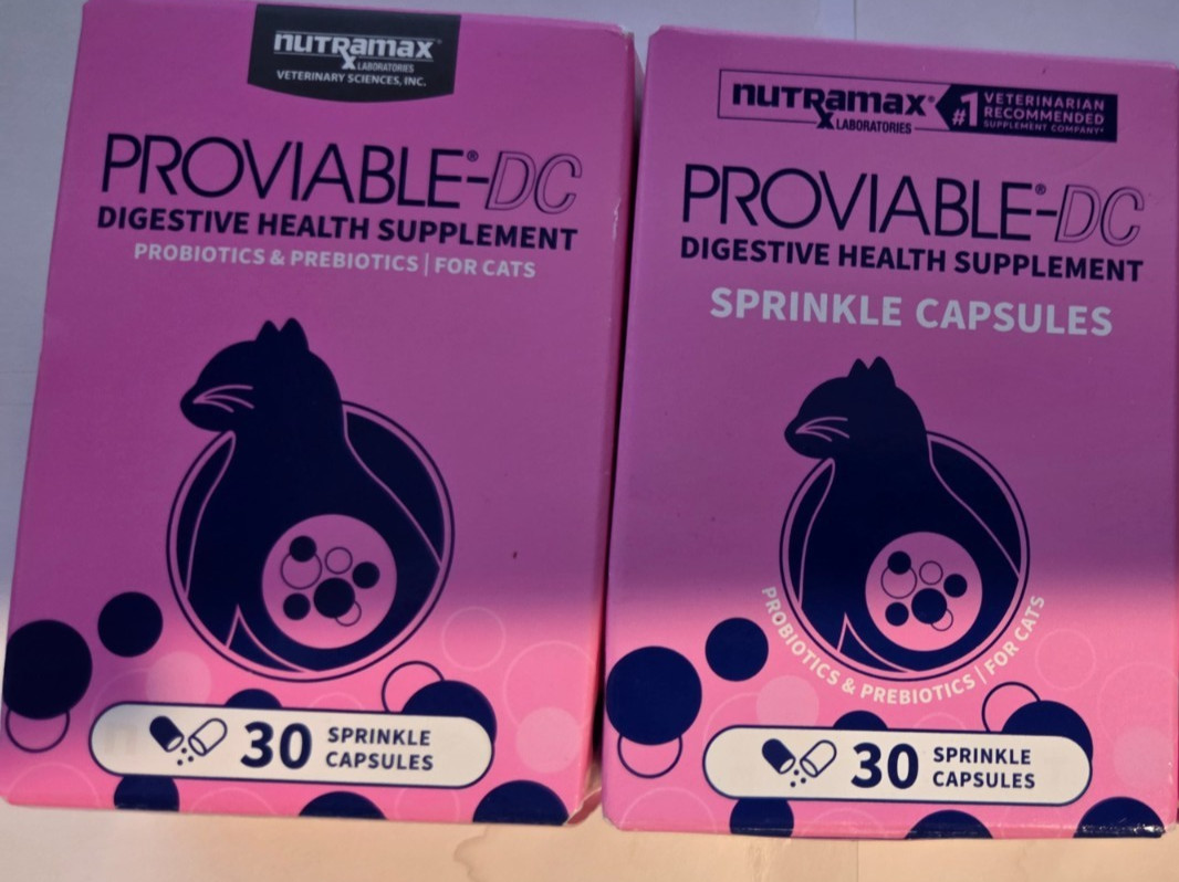 2 x Nutramax Proviable DC Digest 30 Sprinkle Capsules for CATS (60 Total)