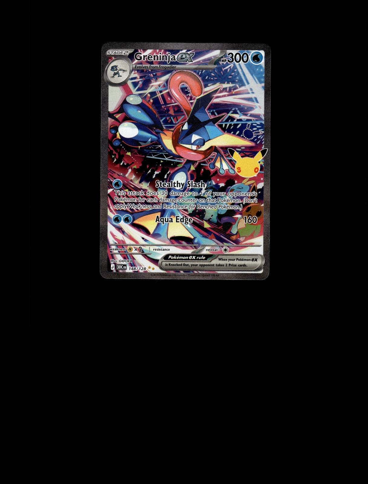Greninja ex Holo Special Illustration Rare ME: 30th Celebration 148/128 NM