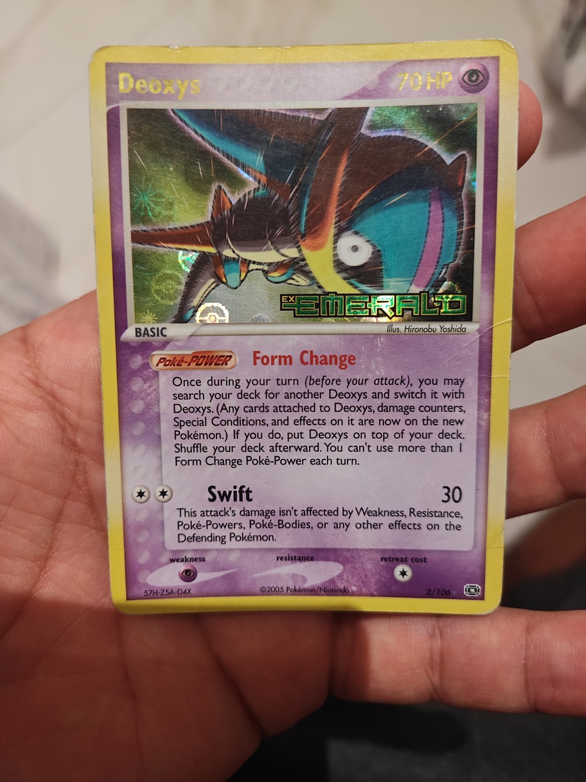 Nintendo Pokemon Deoxys EX Emerald Holo 2/106 Eng 2005 70 Hp