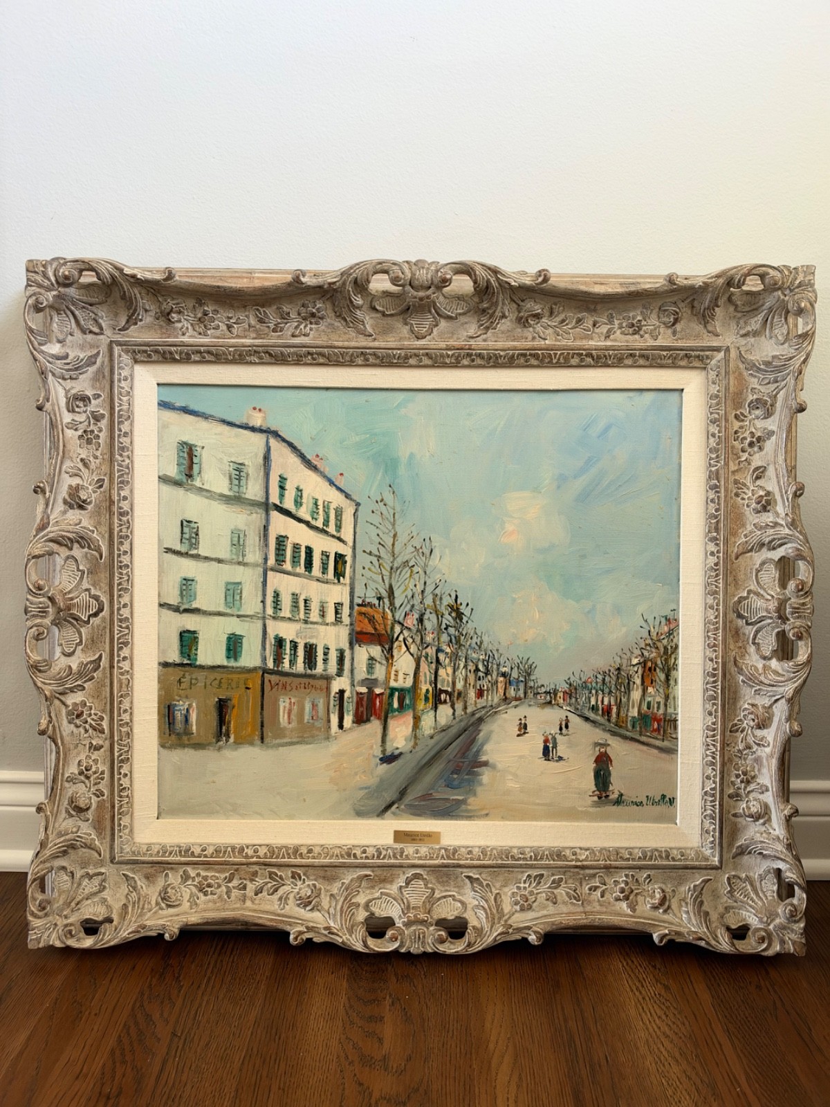 Vintage Paris Street Scene Oil Painting, Framed Mid-Century Impressionist Decor 
