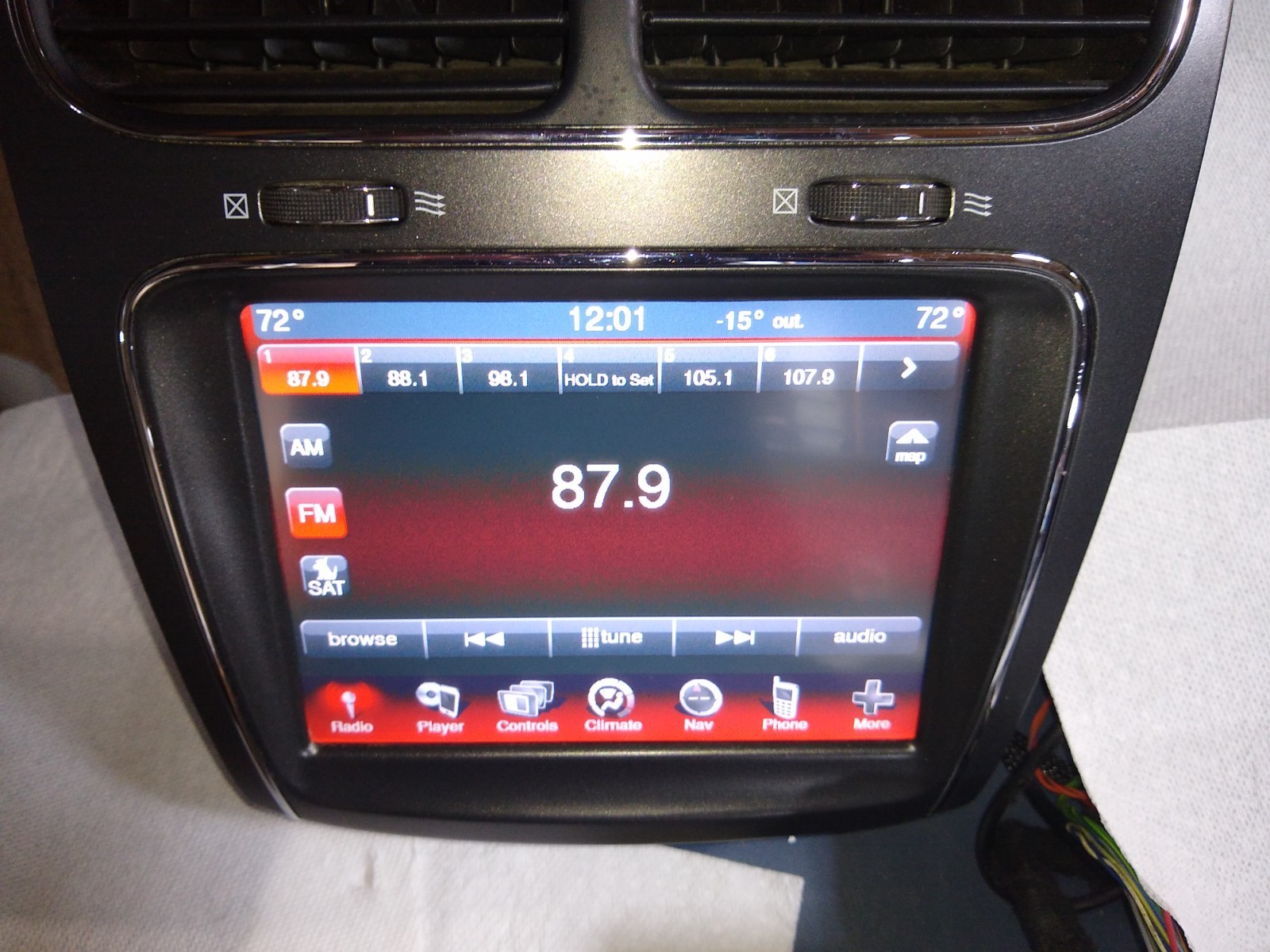 P05064993AH 2012-2017 Dodge Journey 8.4 Inch Display with Bezel