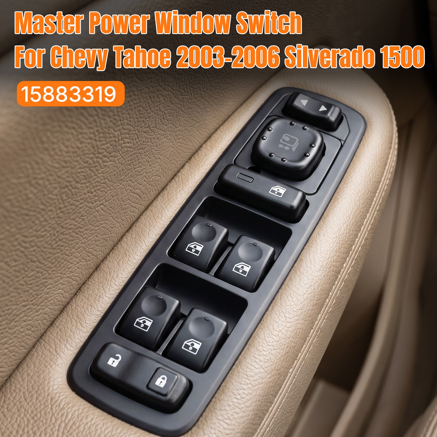 Master Power Window Switch for 2003-2006 Chevrolet Silverado GMC Sierra 15883319