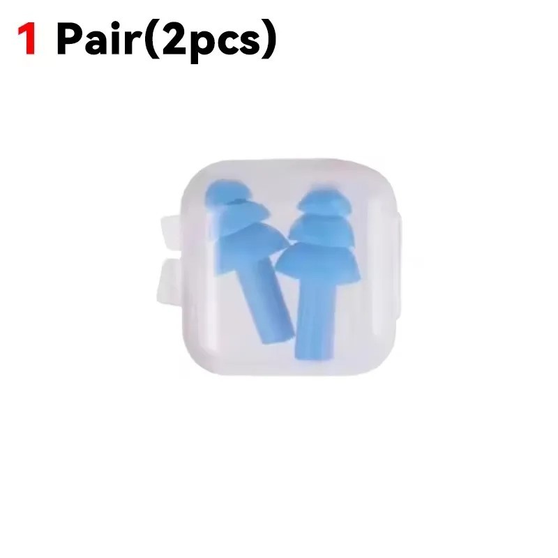 10 Pairs of Reusable Soft Silicone Earplugs Swimming Sleeping Noise Reduction
