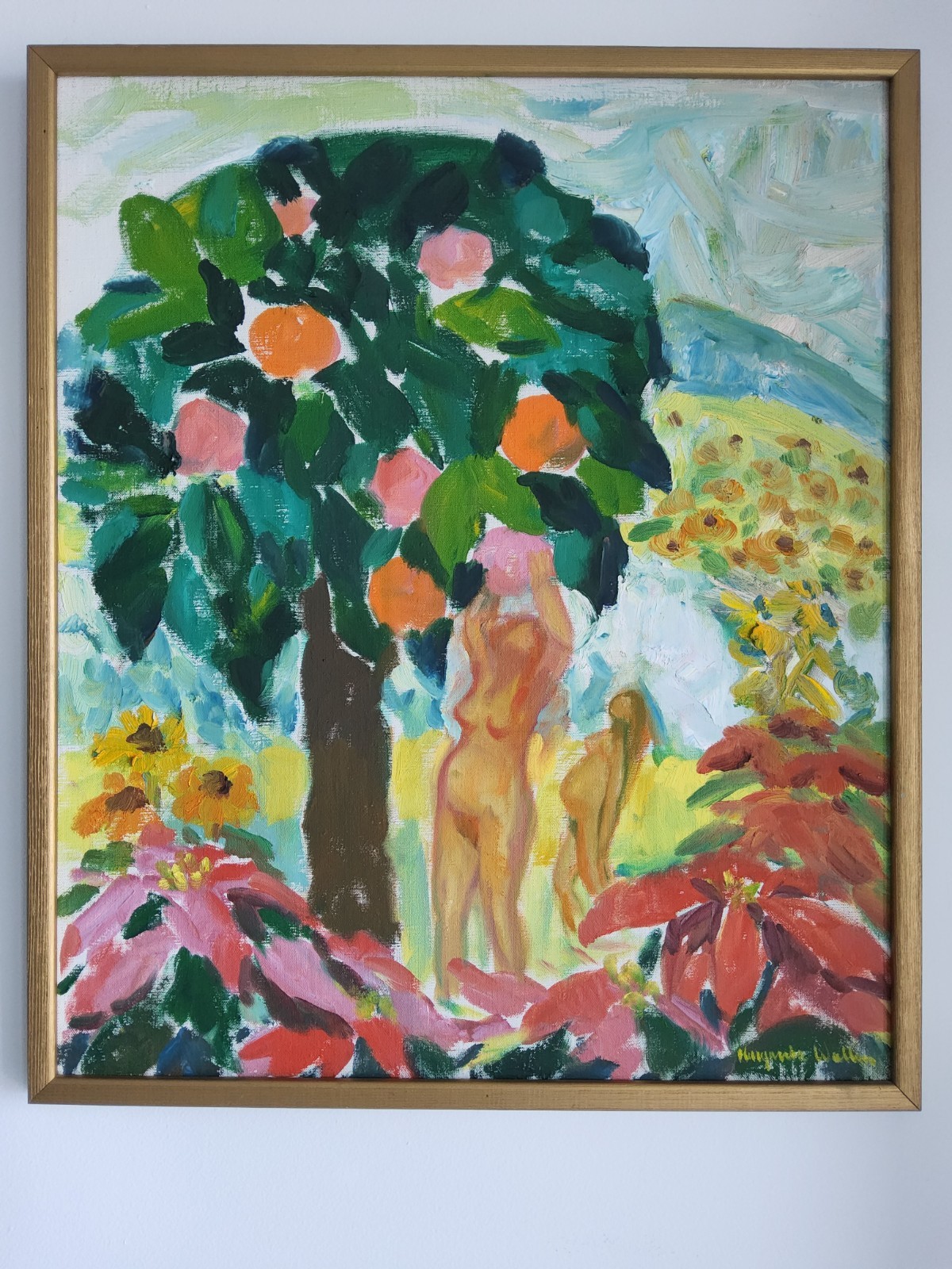 Mid Century  Swedish Expressionist  Painting by Margareta Wallin-Kylander 1978