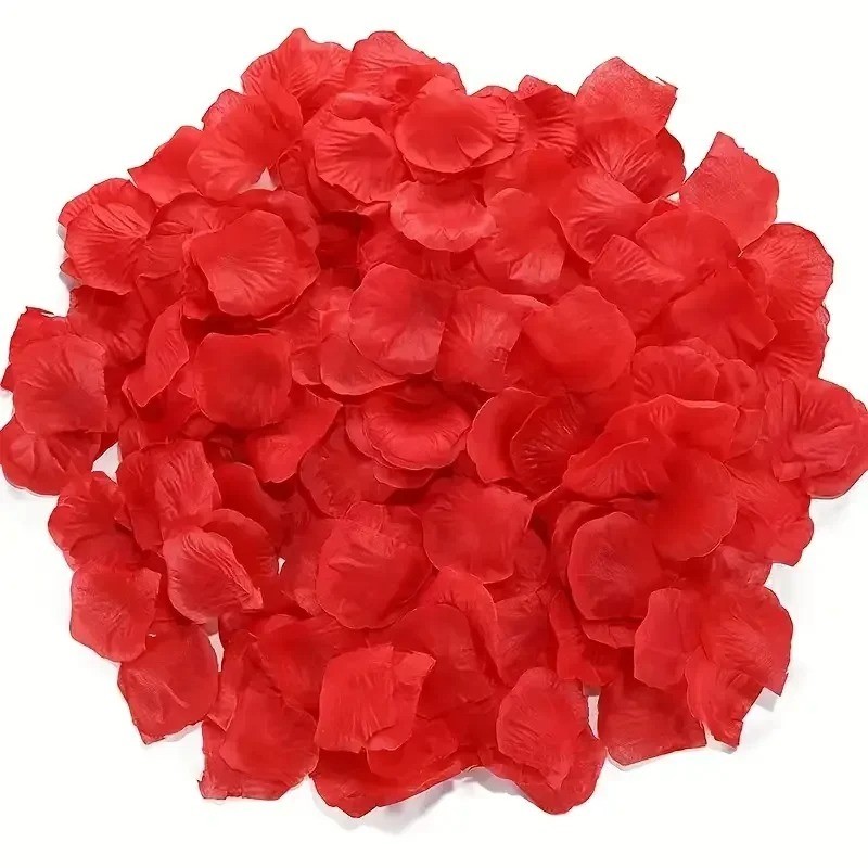 1000PCS Red Artificial Fake Rose Petals Wedding Event Romantic Night Party Decor 1000PCS Red Artificial Fake Rose Petals Wedding Event Romantic Night Party Decor