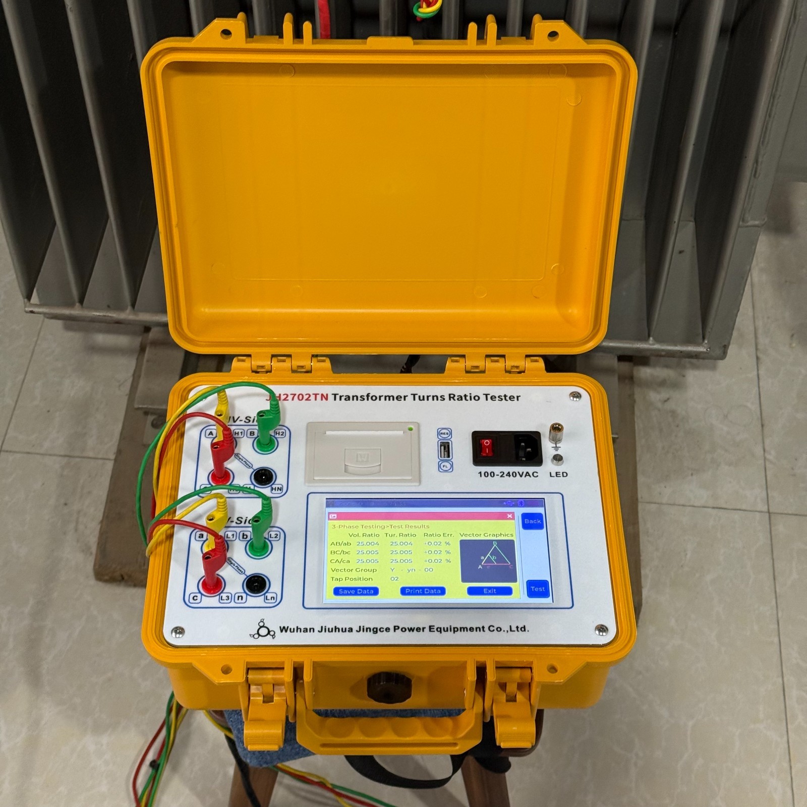 TTR Meter JH2702TN Neutral point Touch Screen Transformer Turn Ratio Tester