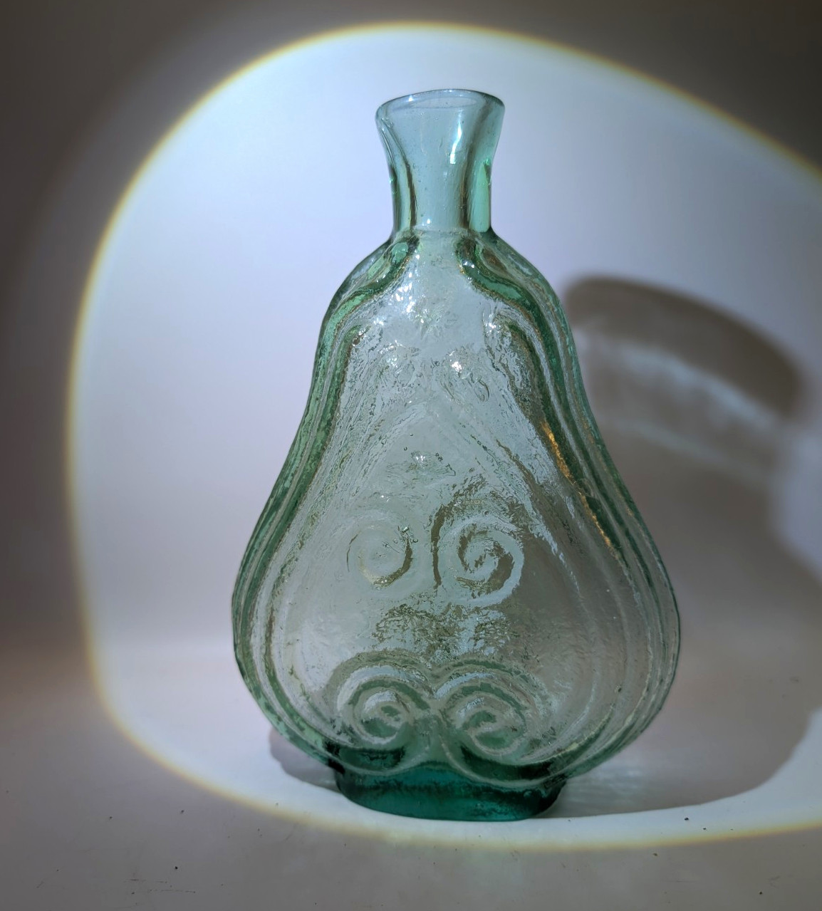RARE 1800\'s Glass Scroll Pattern Bottle RARE 1800\'s Glass Scroll Pattern Bottle