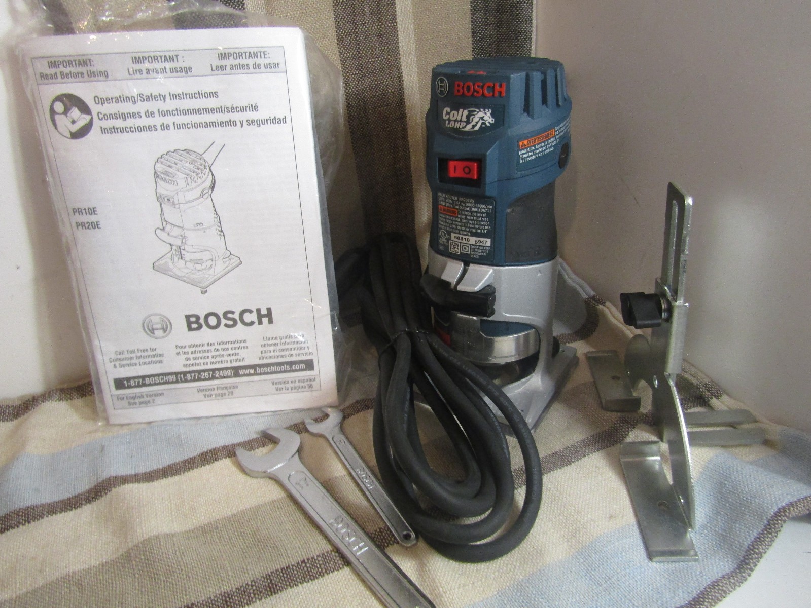 Bosch PR20EVS,  1 HP Variable Speed Palm Router, Excellent