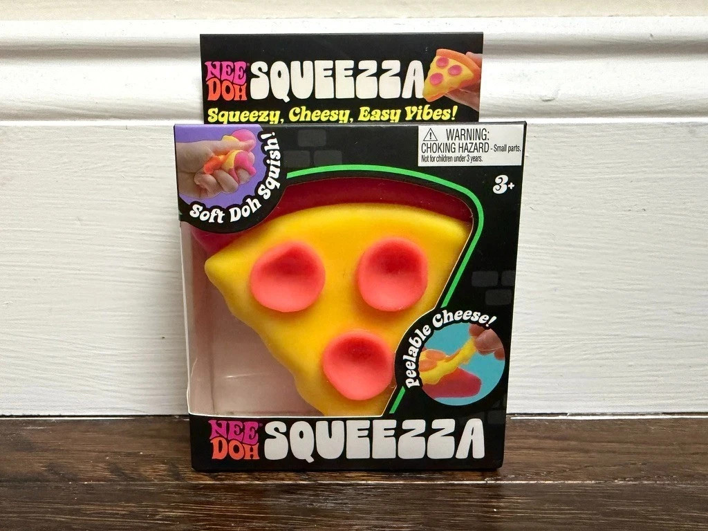 Needoh Squeeza Pizza Slice Nee Doh Pizza Pie Squishy AUTHENTIC New (PICK COLOR)