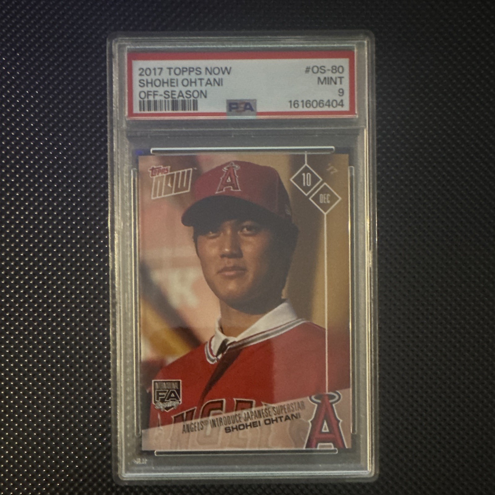 Topps Now 2017 Shohei Ohtani Off-Season #OS-80 PSA 9 /17323 Topps Now 2017 Shohei Ohtani Off-Season #OS-80 PSA 9 /17323