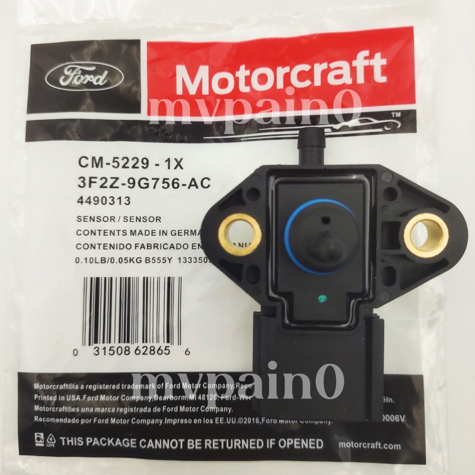 Genuine Motorcraft Fuel Injection Pressure Sensor CM-5229 OEM Ford 3F2Z-9G756-AC