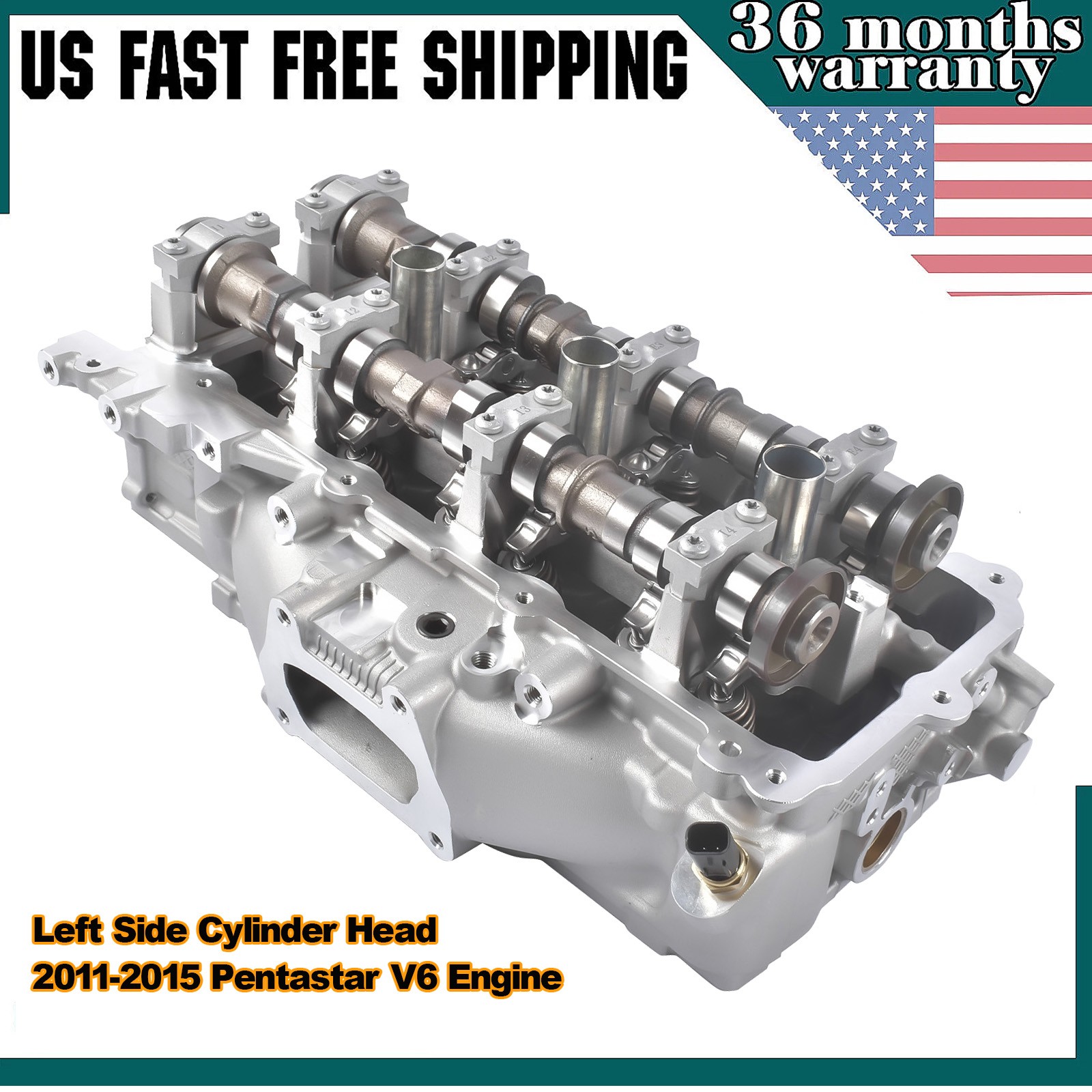 Left Cylinder Head for 11-15 Dodge Ram Chrysler Jeep 3.6L 68227451aa 68141353ac
