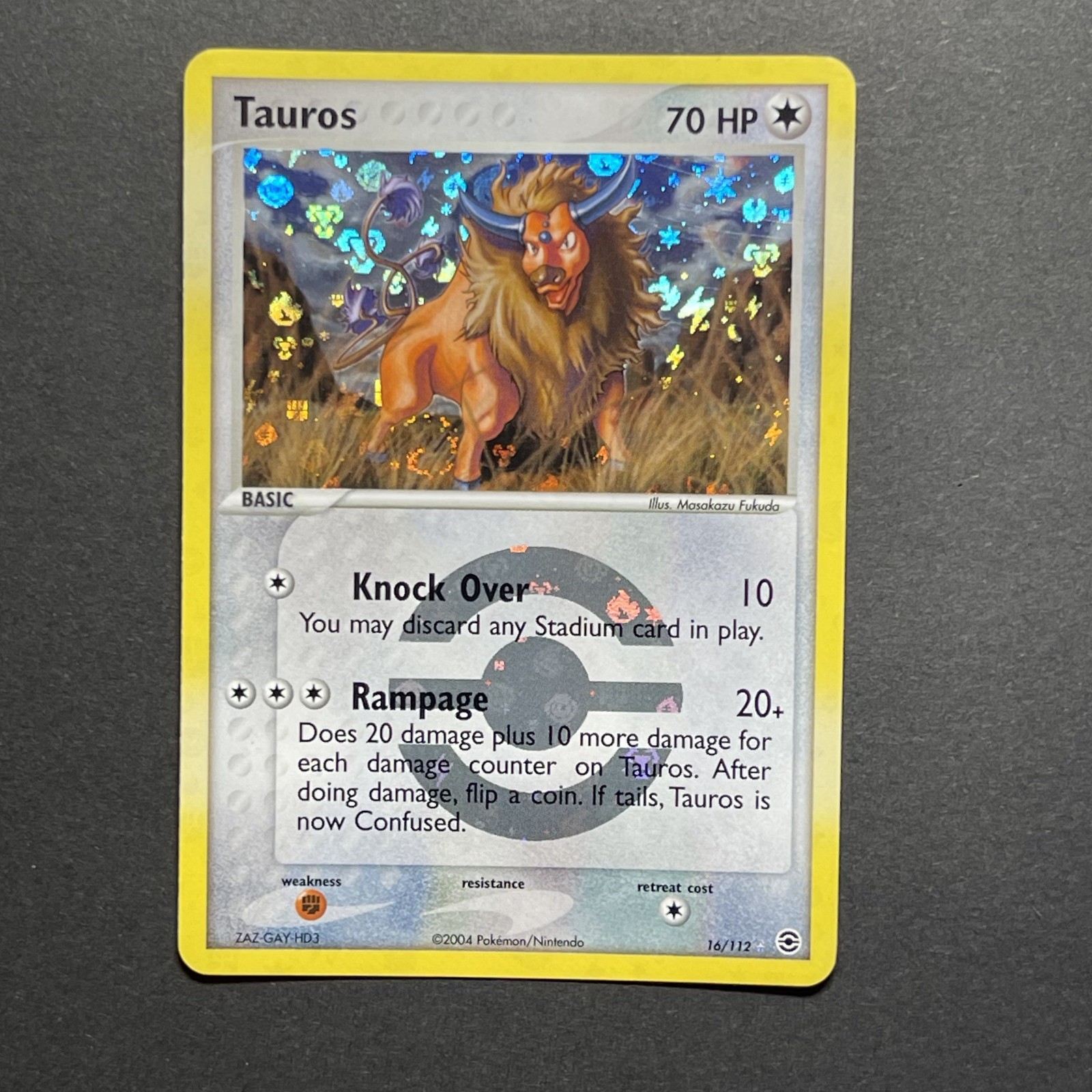 Tauros 16/112 NM Holo Rare - 2004 FireRed LeafGreen Nintendo - Pokemon TCG Tauros 16/112 NM Holo Rare - 2004 FireRed LeafGreen Nintendo - Pokemon TCG