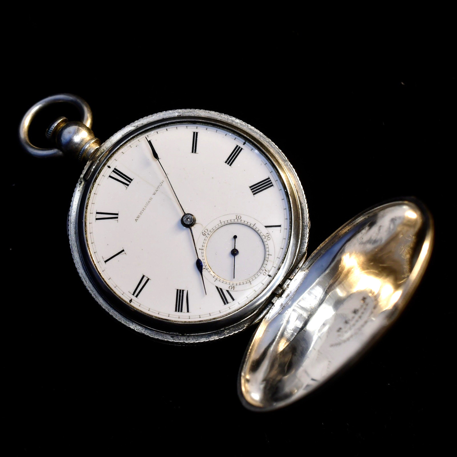 American Waltham Watch Co. Grade A. W. Co. 14s 7j Pocket Watch, Coin Silver Case American Waltham Watch Co. Grade A. W. Co. 14s 7j Pocket Watch, Coin Silver Case