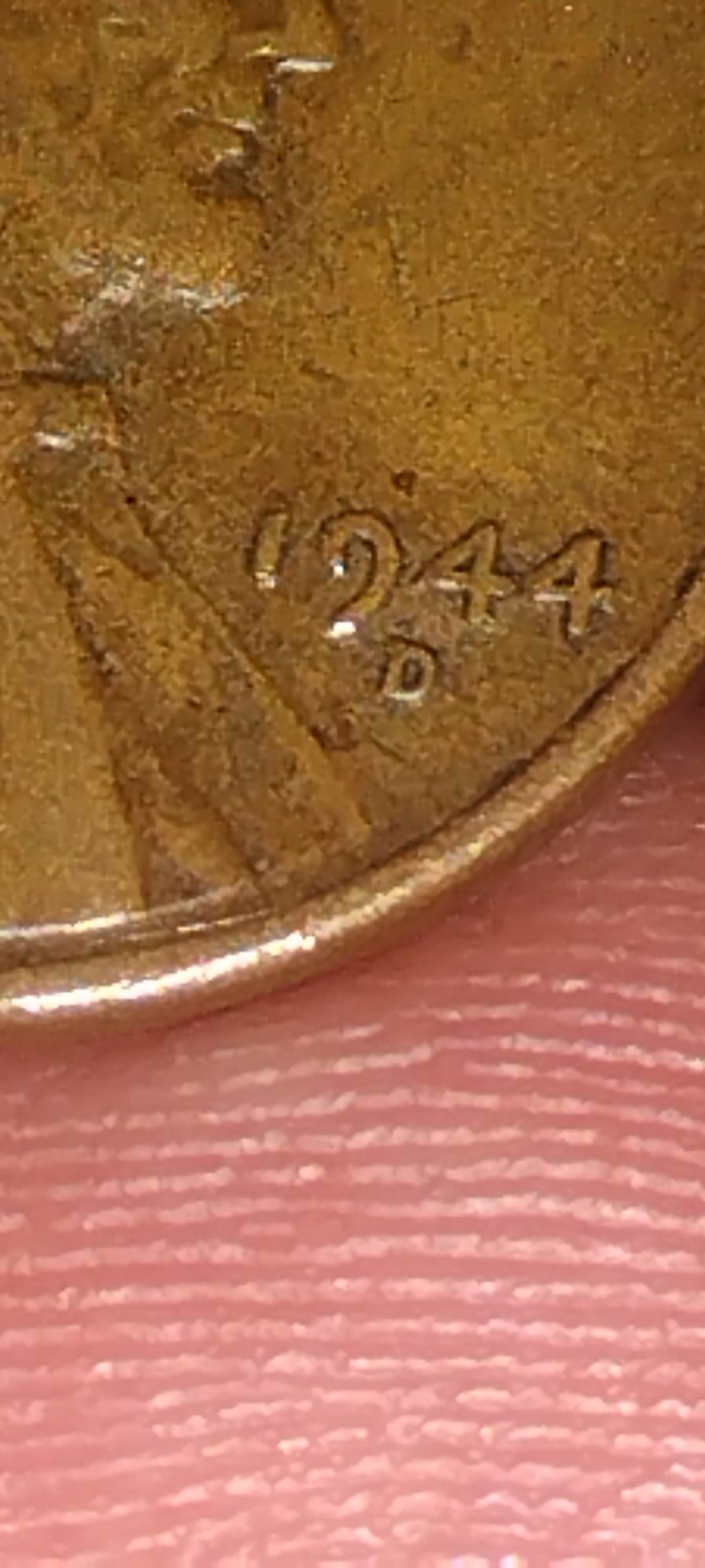 1944 D Over S Lincoln Wheat Cent Error: 1944 D/S OMM #2 1944 D Over S Lincoln Wheat Cent Error: 1944 D/S OMM #2
