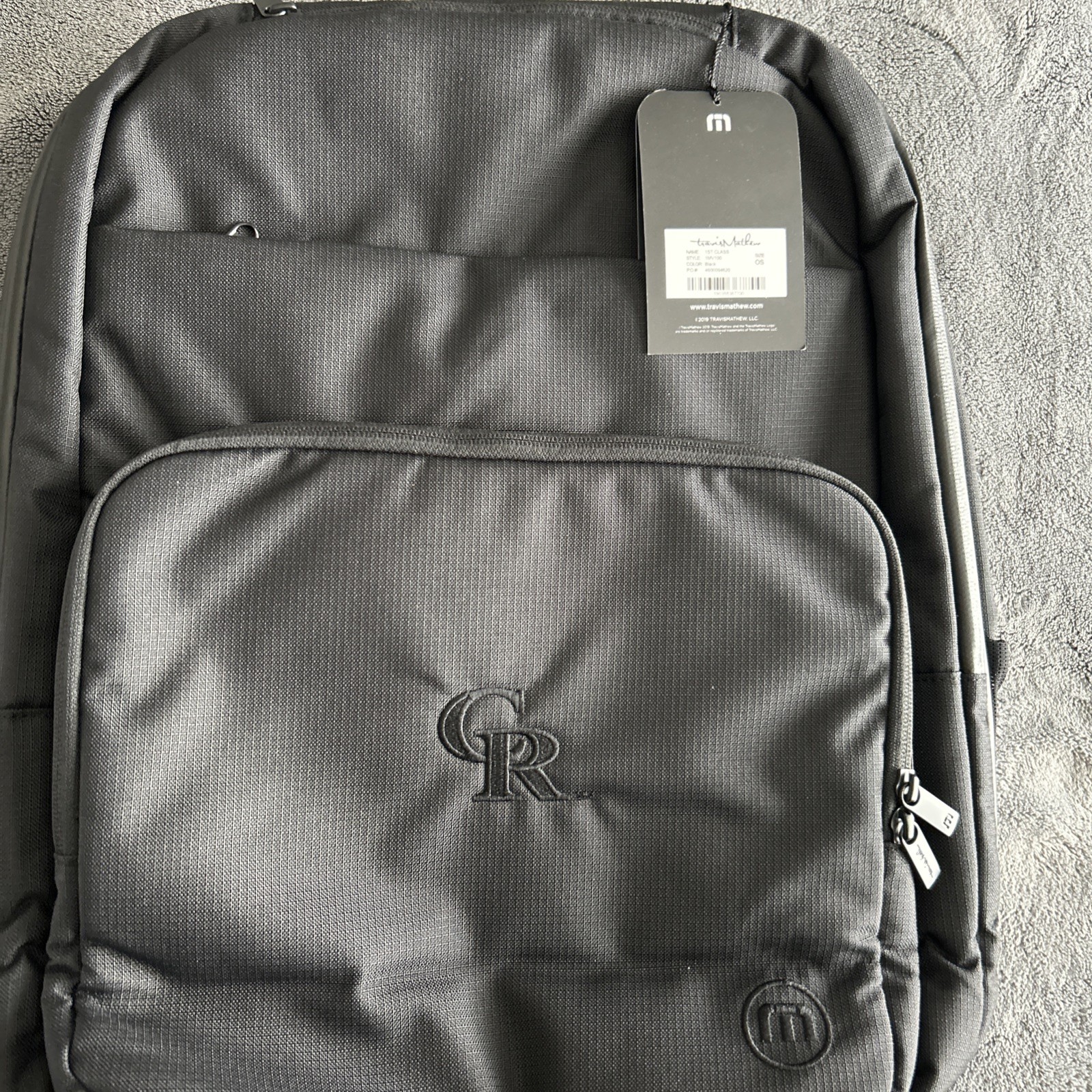 Travis Mathew Colorado Rockies 1st Class Backpack Black NWT