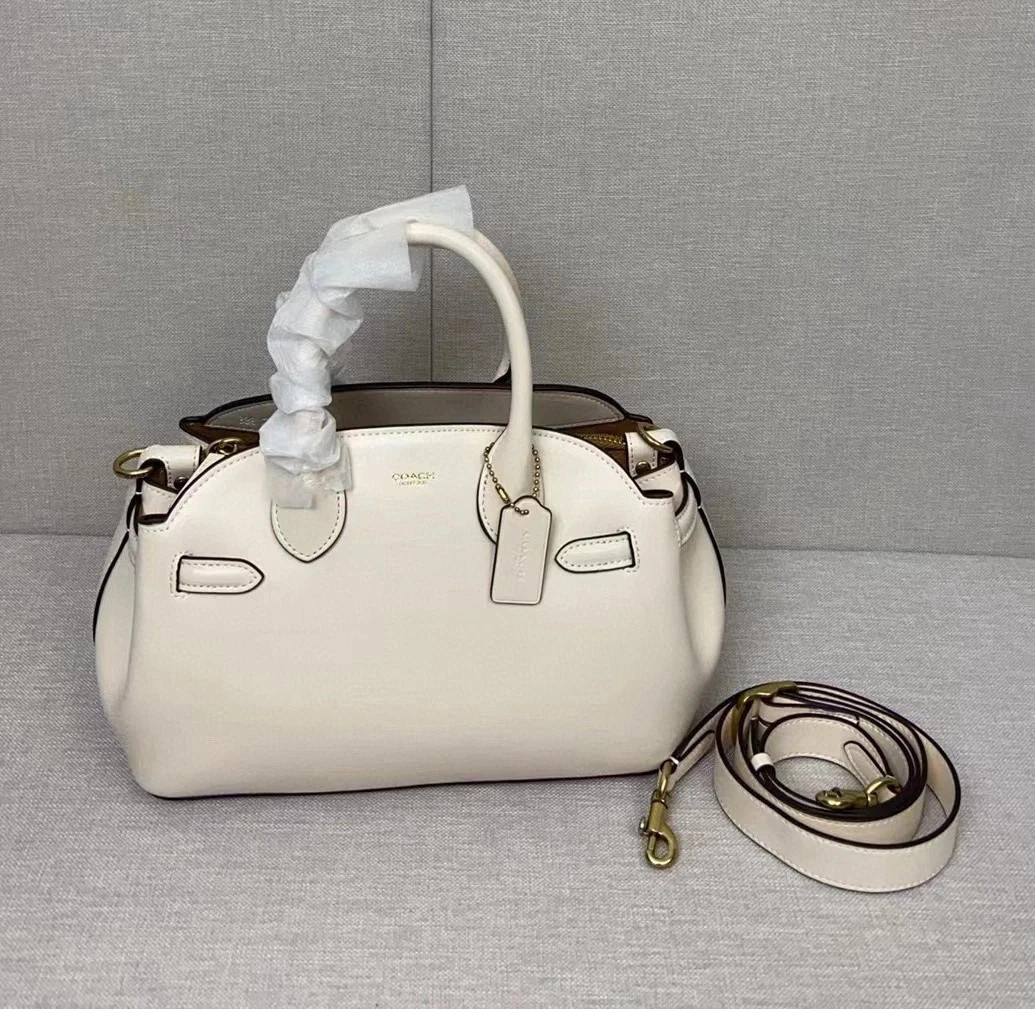 New COACH CU066 Empire Carryall 26 White Leather Outlet from Japan