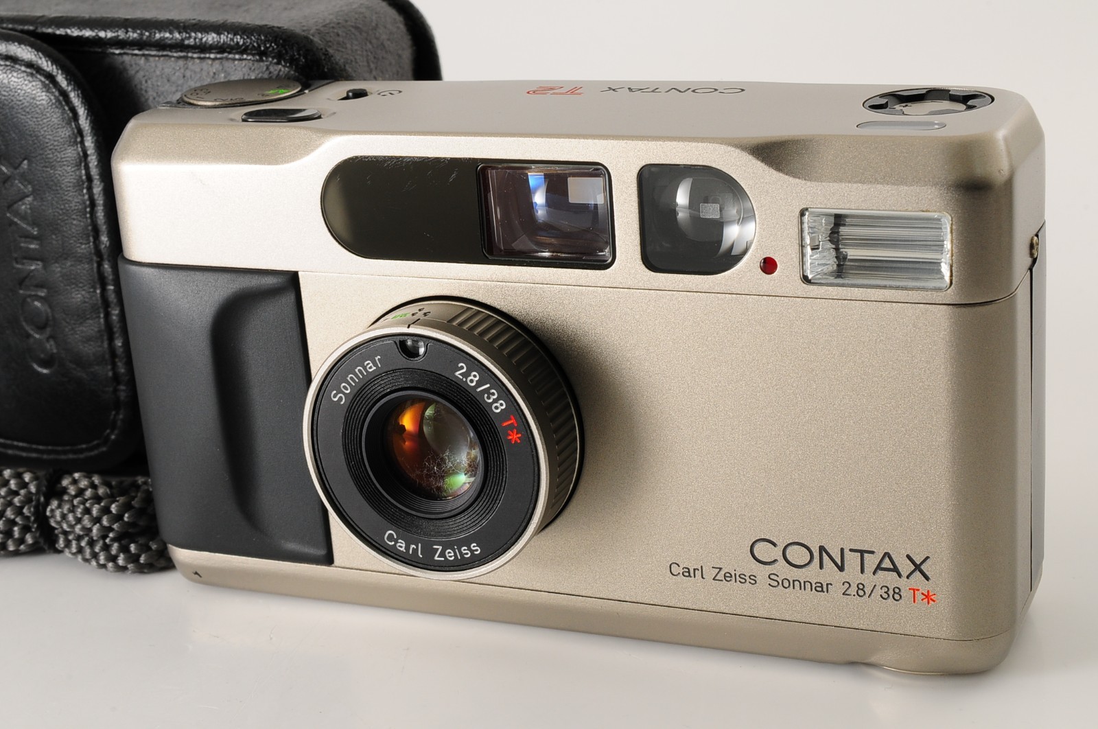 ALL works [EXC+5 /Case] Contax T2 Titan Silver 35mm Film Camera JAPAN #308