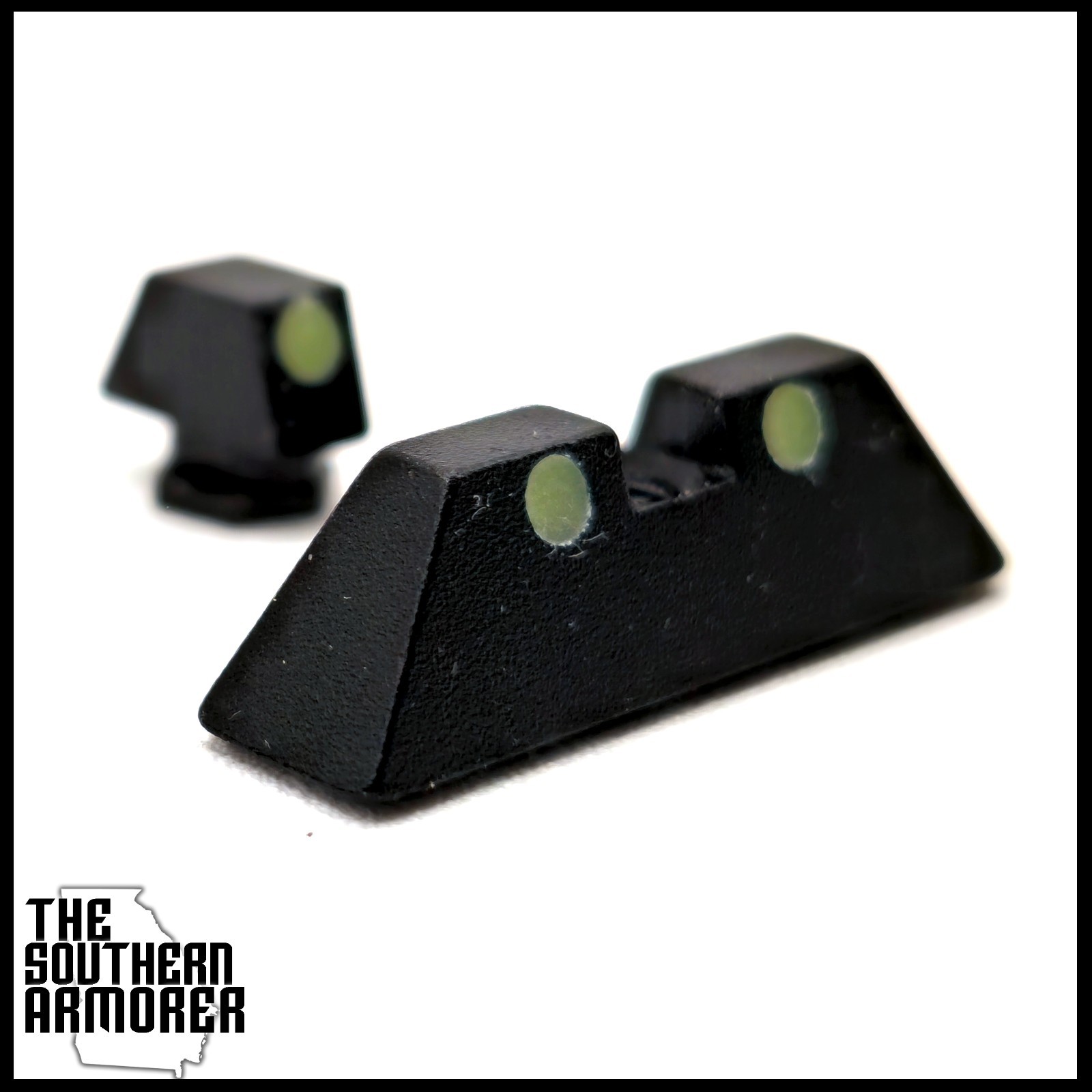Glock® 43 43X 48 Compatible Glow Night Sights – Green Front & Rear Bright Glow