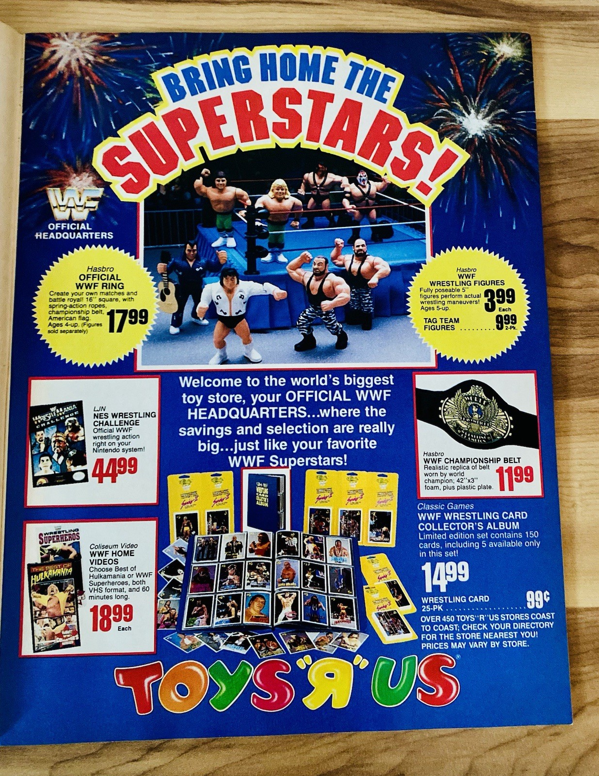 WWF Hasbro Action Figures 1991 Original WWF Magazine Picture Rare WWE