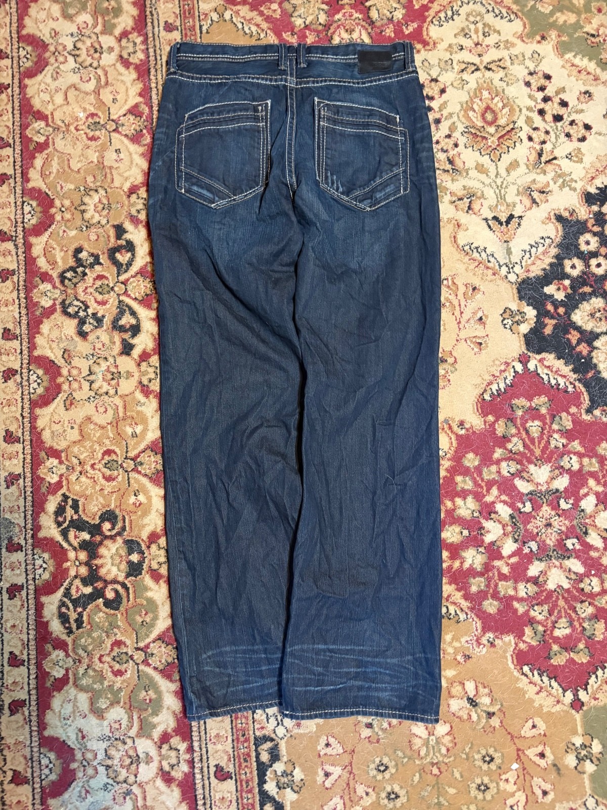 Y2K BKE Tyler Men\'s Dark Blue Denim Jeans Size 34L Y2K BKE Tyler Men\'s Dark Blue Denim Jeans Size 34L