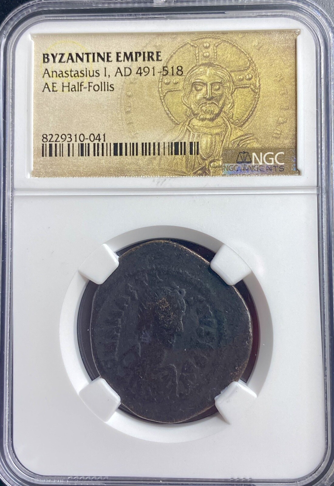 Anastasius I NGC Byzantine Empire Coin 491-518 AD Genuine Certified Ancient Nice