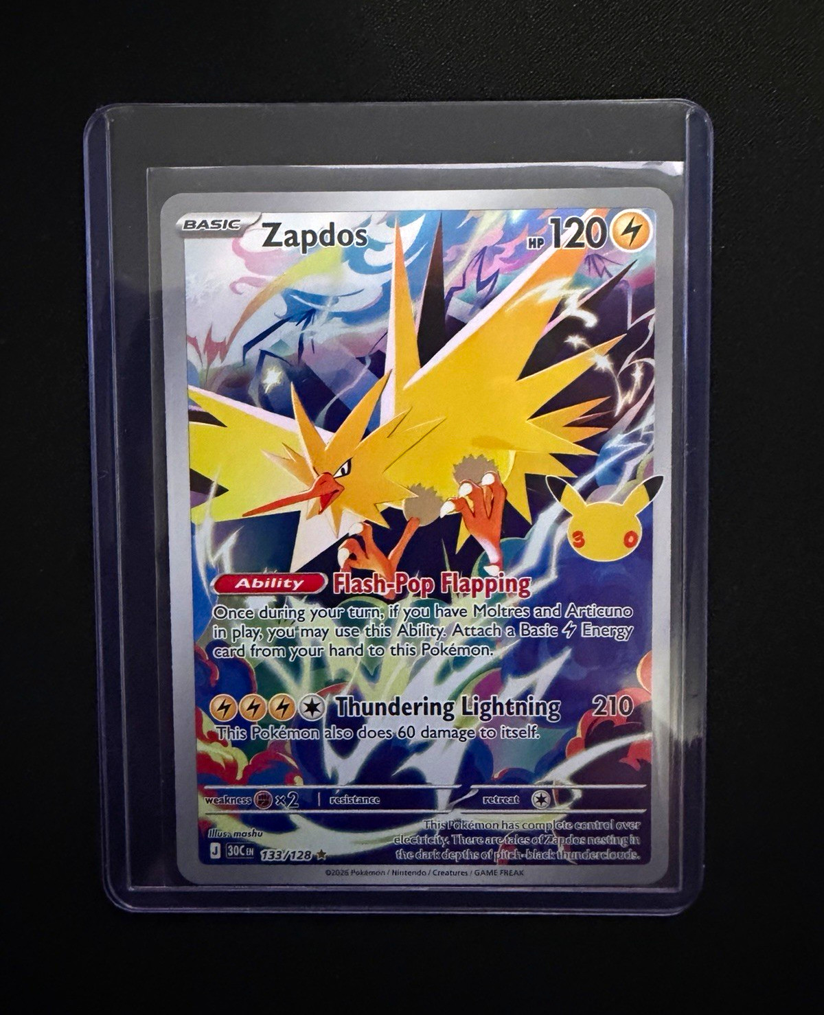 Pokemon 30th Celebration Zapdos 133/128