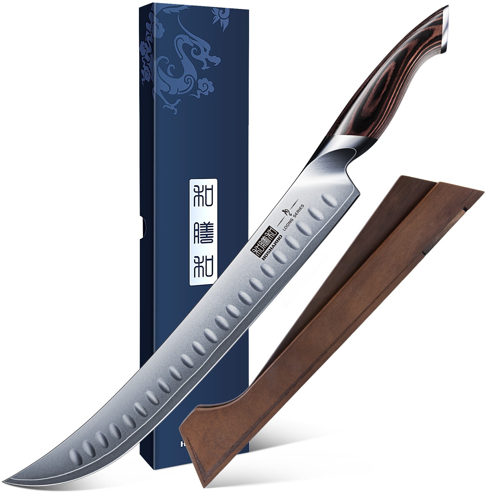 HOSHANHO Carving Slicing Knife 12 Inch Japanese High Carbon Steel Brisket Knife