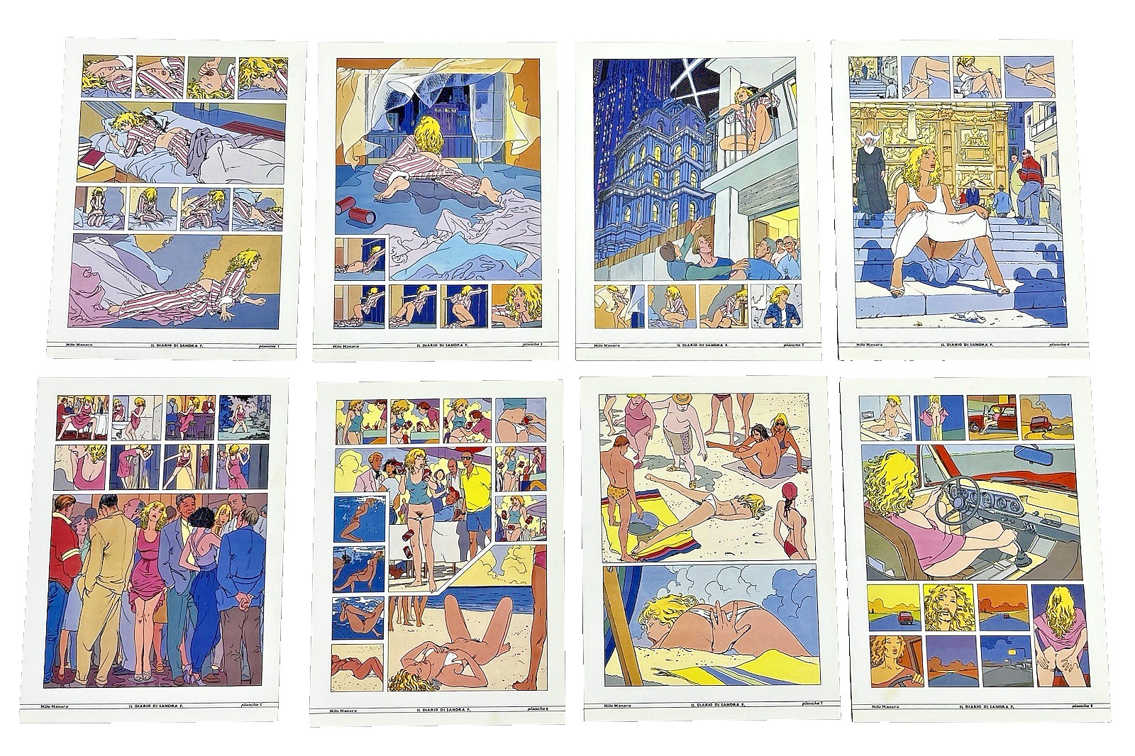 Milo Manara Signed Portfolio Il Diario di Sandra F 1985 Ltd Ed 282 600 Rare Milo Manara Signed Portfolio Il Diario di Sandra F 1985 Ltd Ed 282 600 Rare