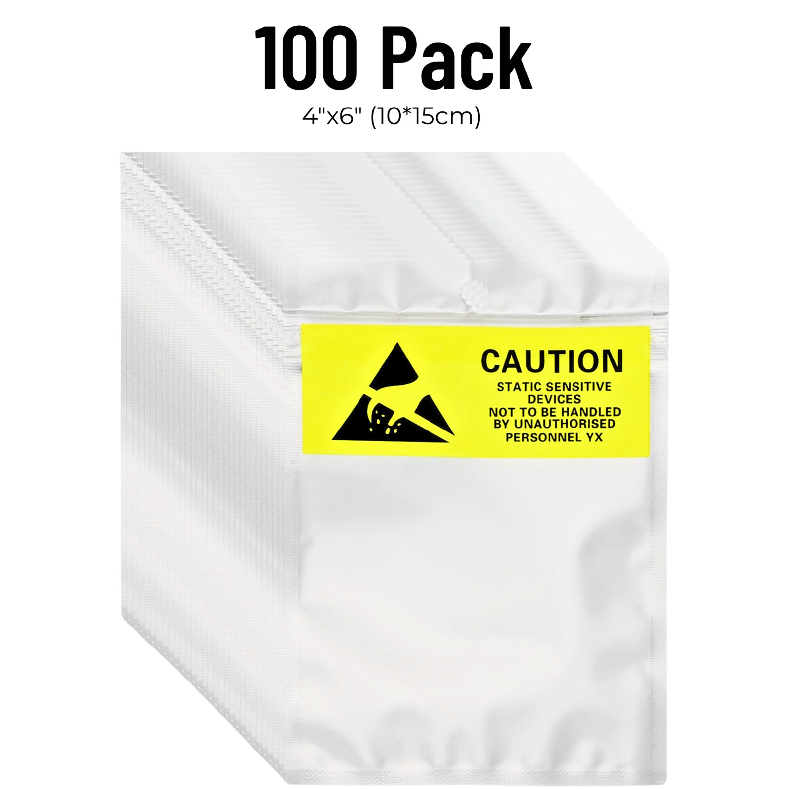Anti Static ESD Bags 4x6 Shielding Zip Resealable Silver Electronics 100-500pc