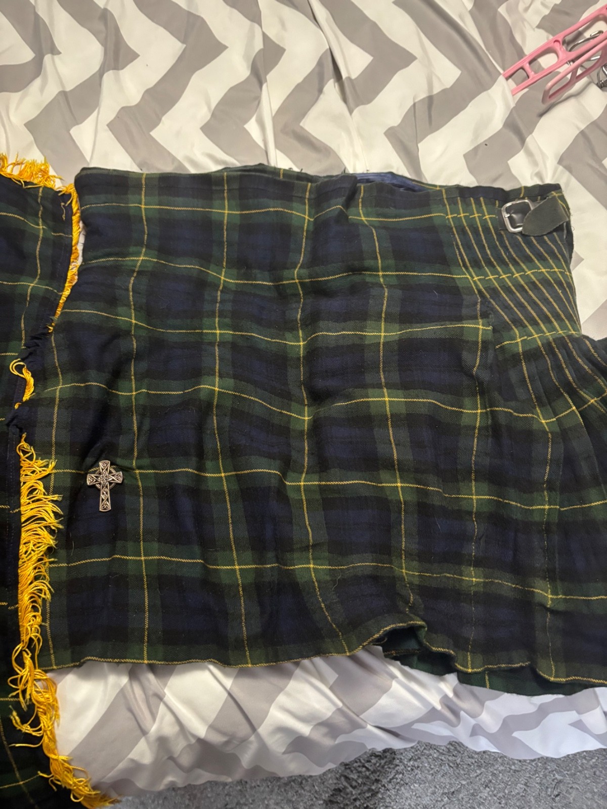 Vintage Scottish Men's Kilt - Modern Campbell with Matching Plaid Vintage Scottish Men's Kilt - Modern Campbell with Matching Plaid