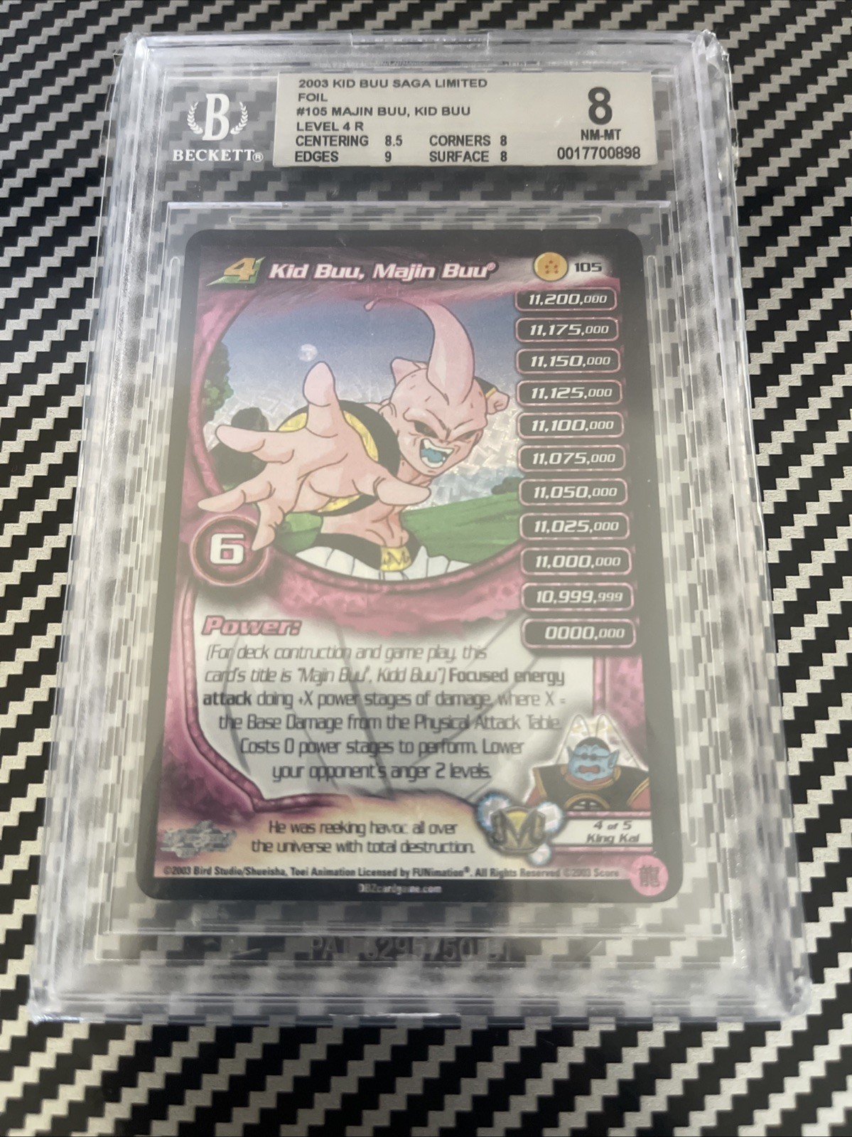 2003 Kid Buu Majin Buu 105 Limited  Foil