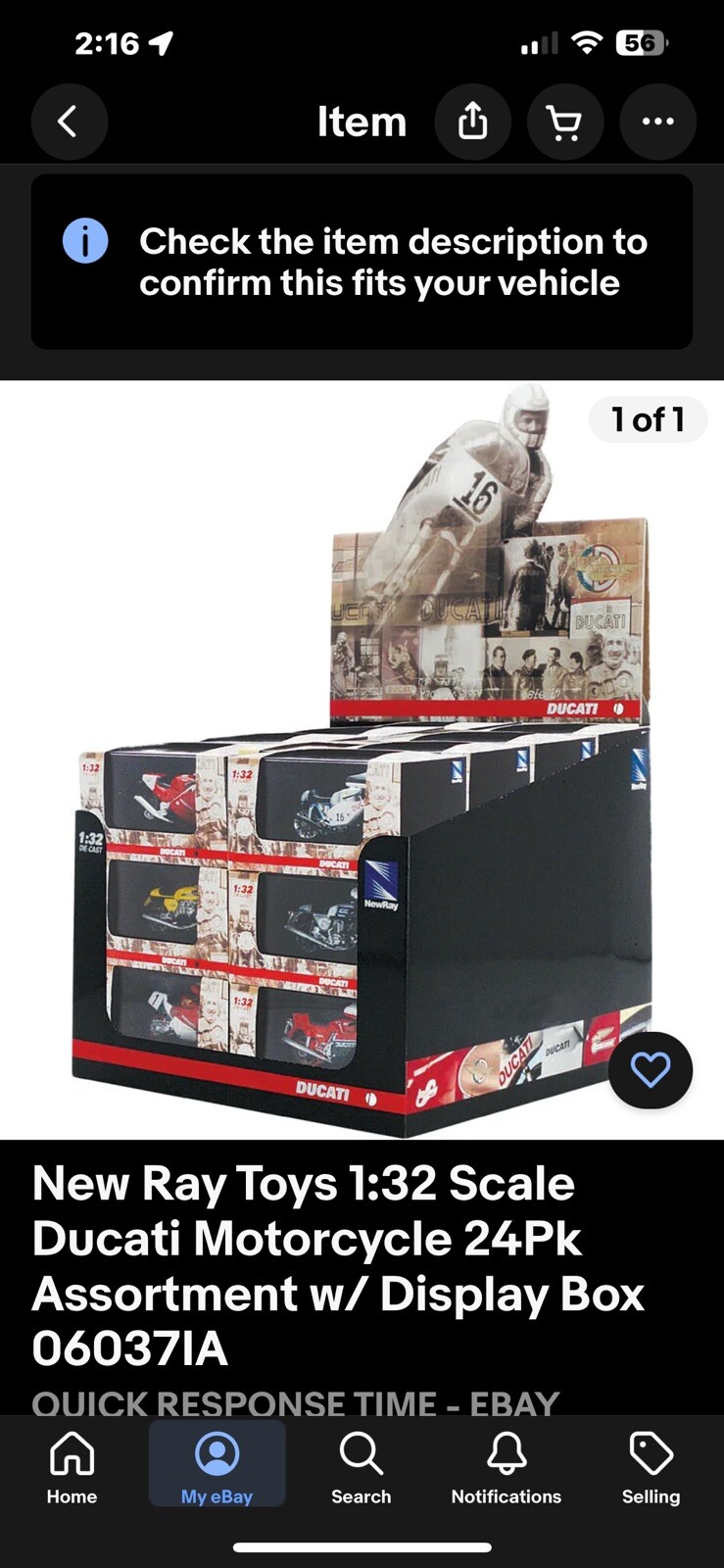 New Ray Toys 1:32 Scale Ducati 24 Piece Assortment w/ Display Box - 06037iA New Ray Toys 1:32 Scale Ducati 24 Piece Assortment w/ Display Box - 06037iA