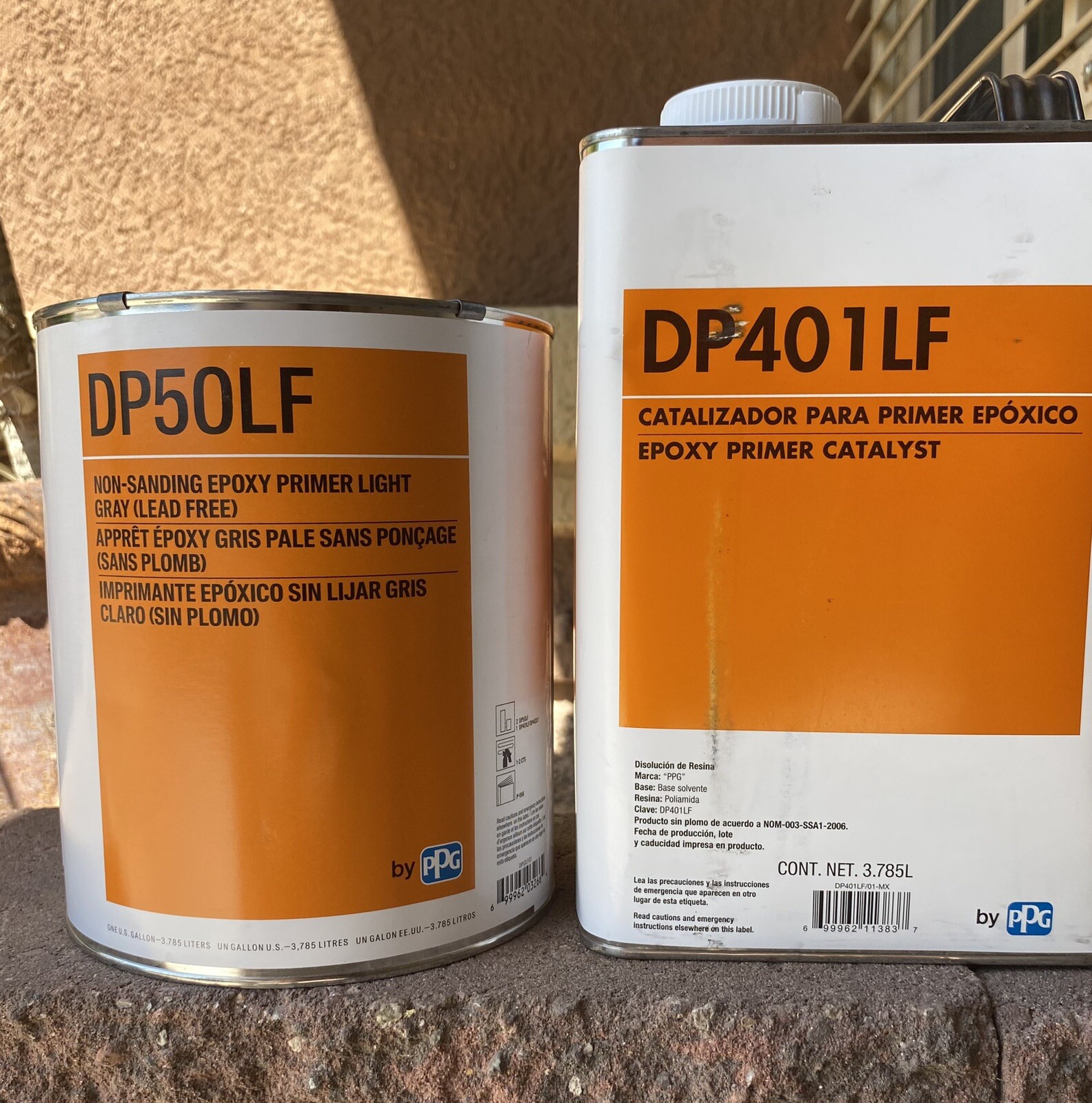 PPG Deltron 1 Gal DP50LF Primer Light Gray and 1 Gal DP401LF Catalyst 