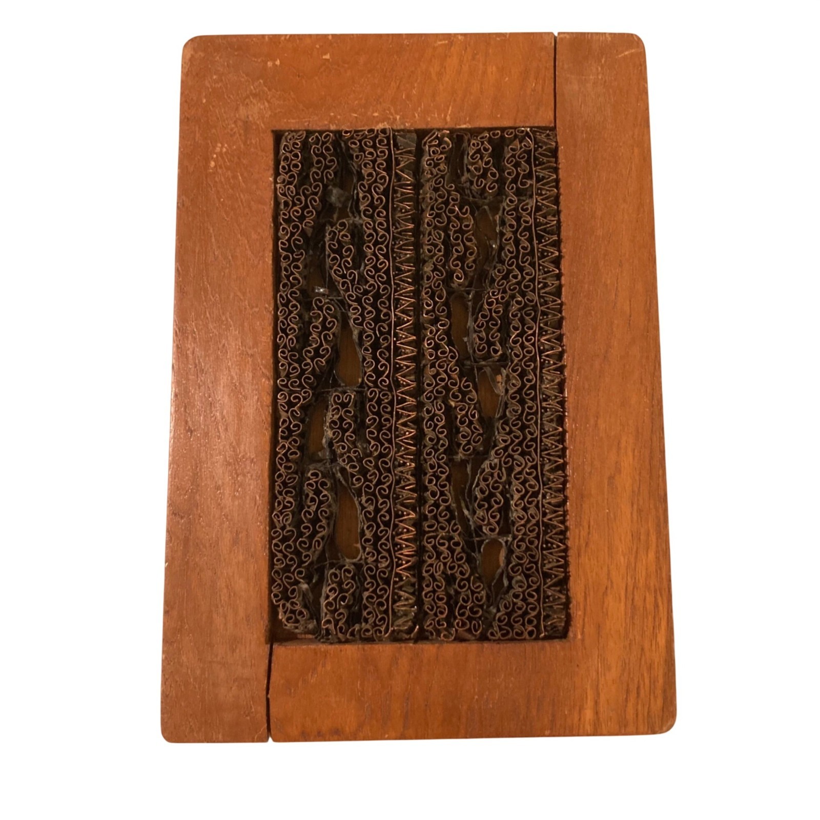 Vintage Wood And Copper Batik Textile Printing Block Wall Decor Vintage Wood And Copper Batik Textile Printing Block Wall Decor