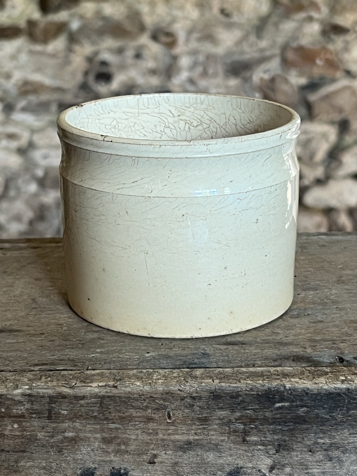Antique French Ironstone Creil et Montereau Confiture Pot