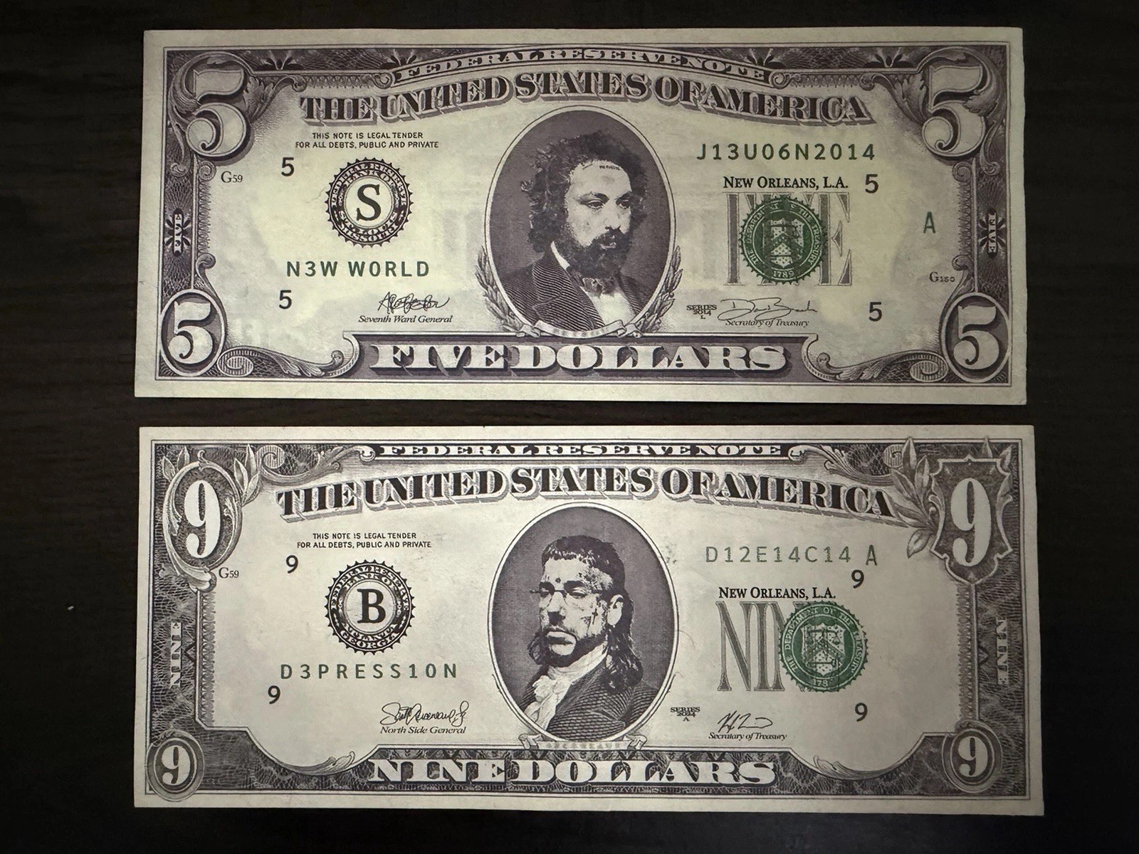 G59 $uicideboy$ Scrim + Ruby Dollar Bills Pair | Grey 59 Collectible | Near Mint G59 $uicideboy$ Scrim + Ruby Dollar Bills Pair | Grey 59 Collectible | Near Mint