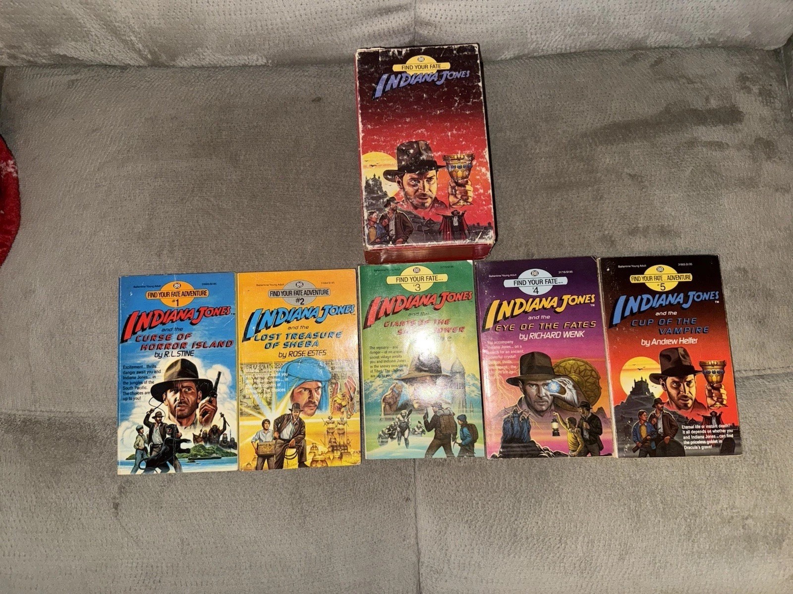 Indiana Jones Find Your Fate Box Set 1-5 1984 Complete Vintage Adventure Books