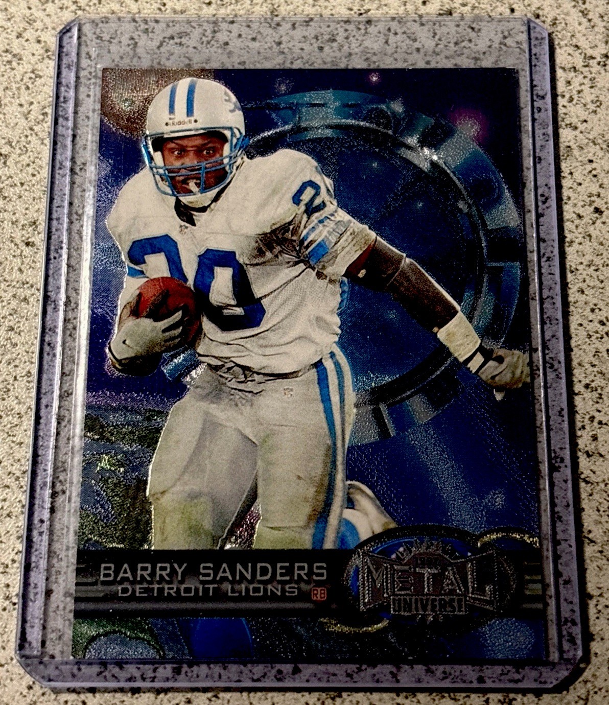 1997 SkyBox Metal Universe #162 BARRY SANDERS Detroit Lions HOF
