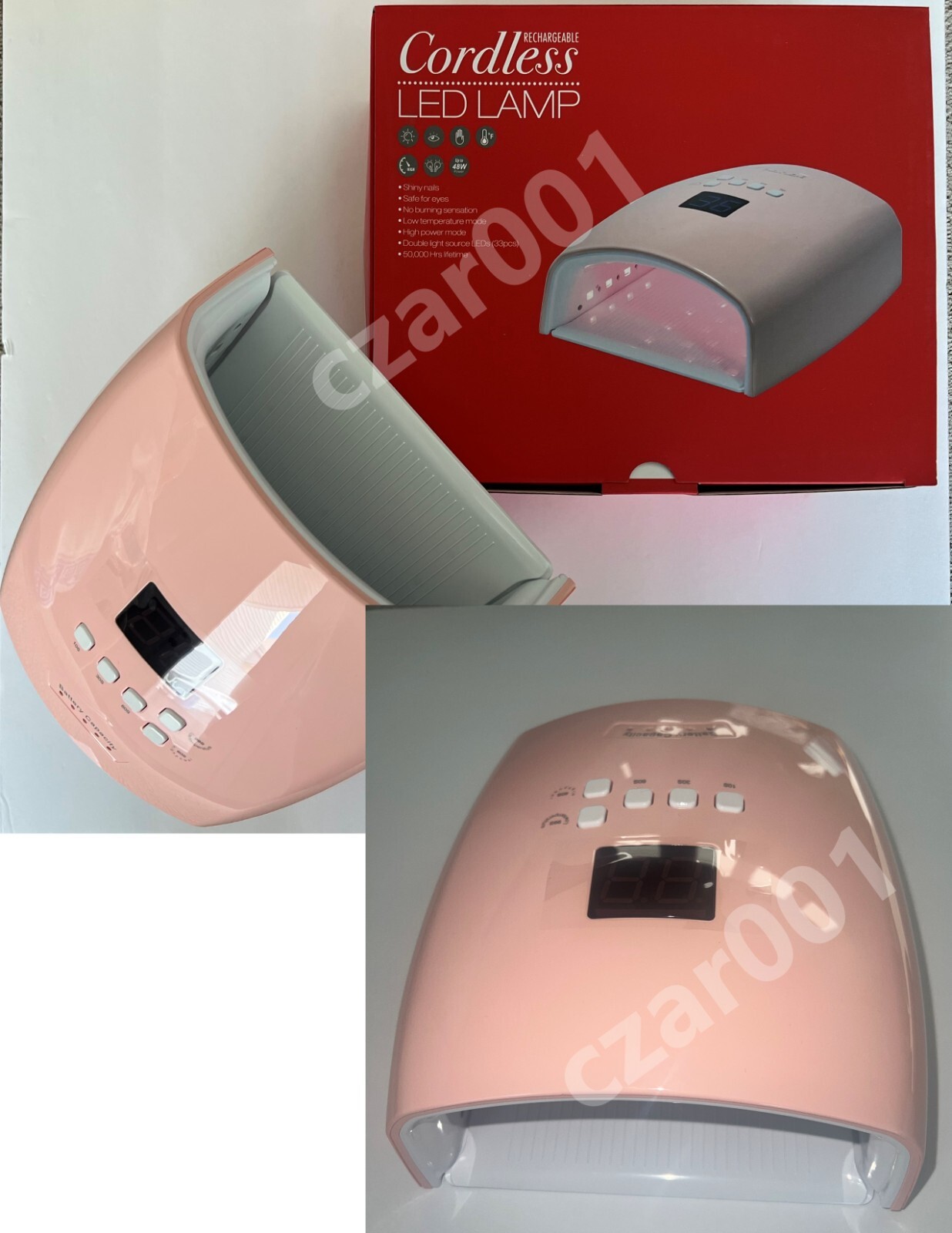 NEW DND CORDLESS – Rechargeable UV/Led Lamp - YOUR CHOICE OF PINK OR WHITE