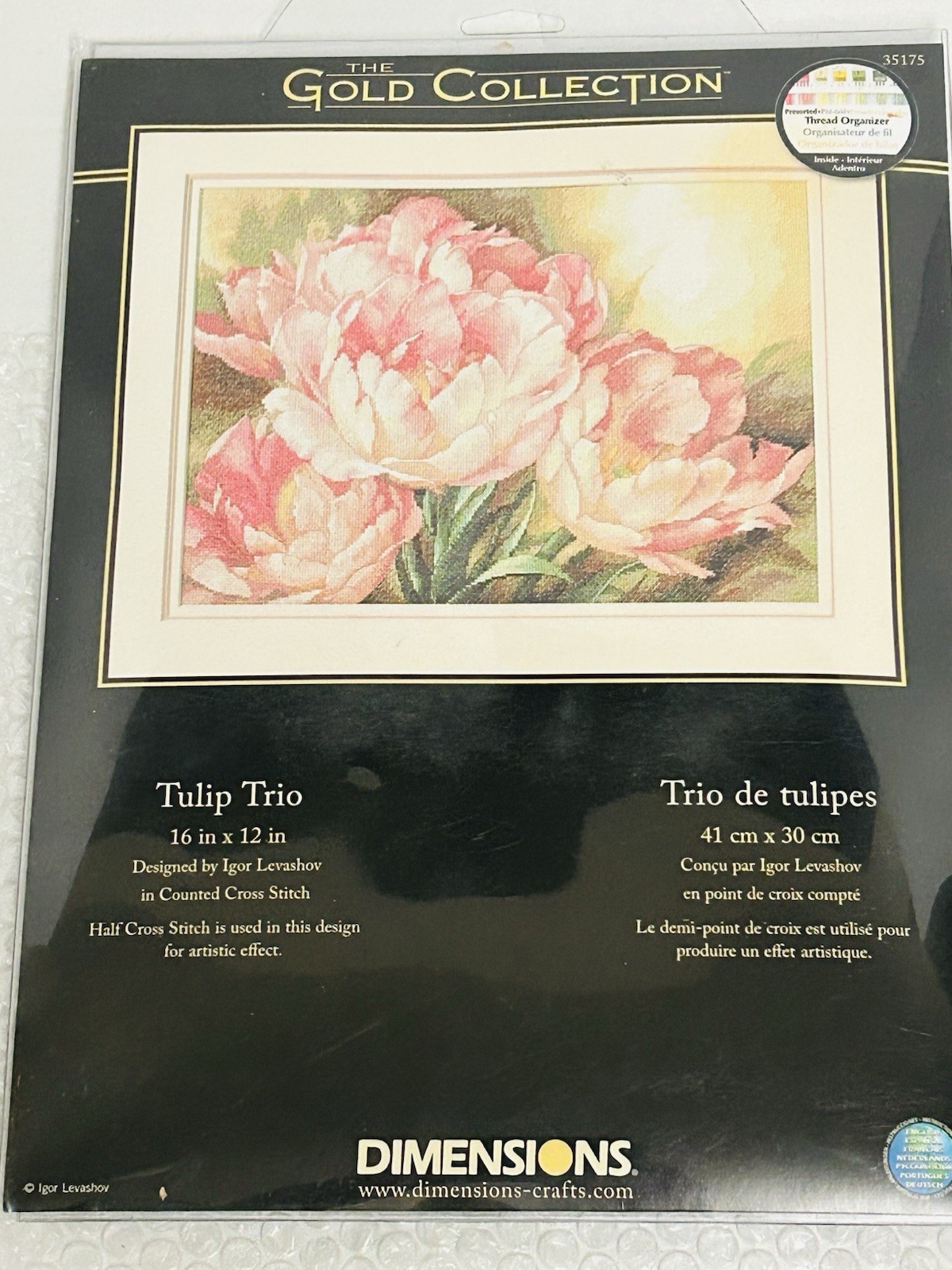 Vtg 2006 Dimensions Gold Collection TULIP TRIO Counted Cross Stitch Kit SEALED