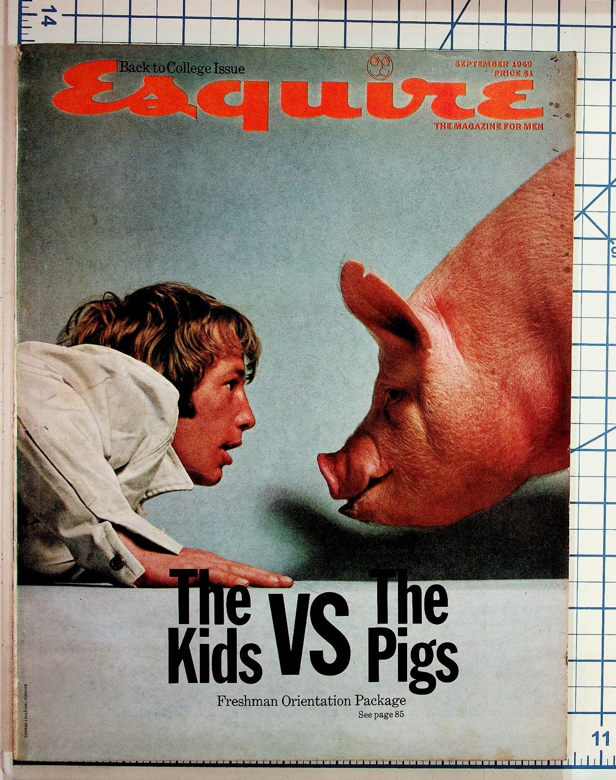 Esquire September 1969 The Kids VS The Pigs Magazine College Counterculture