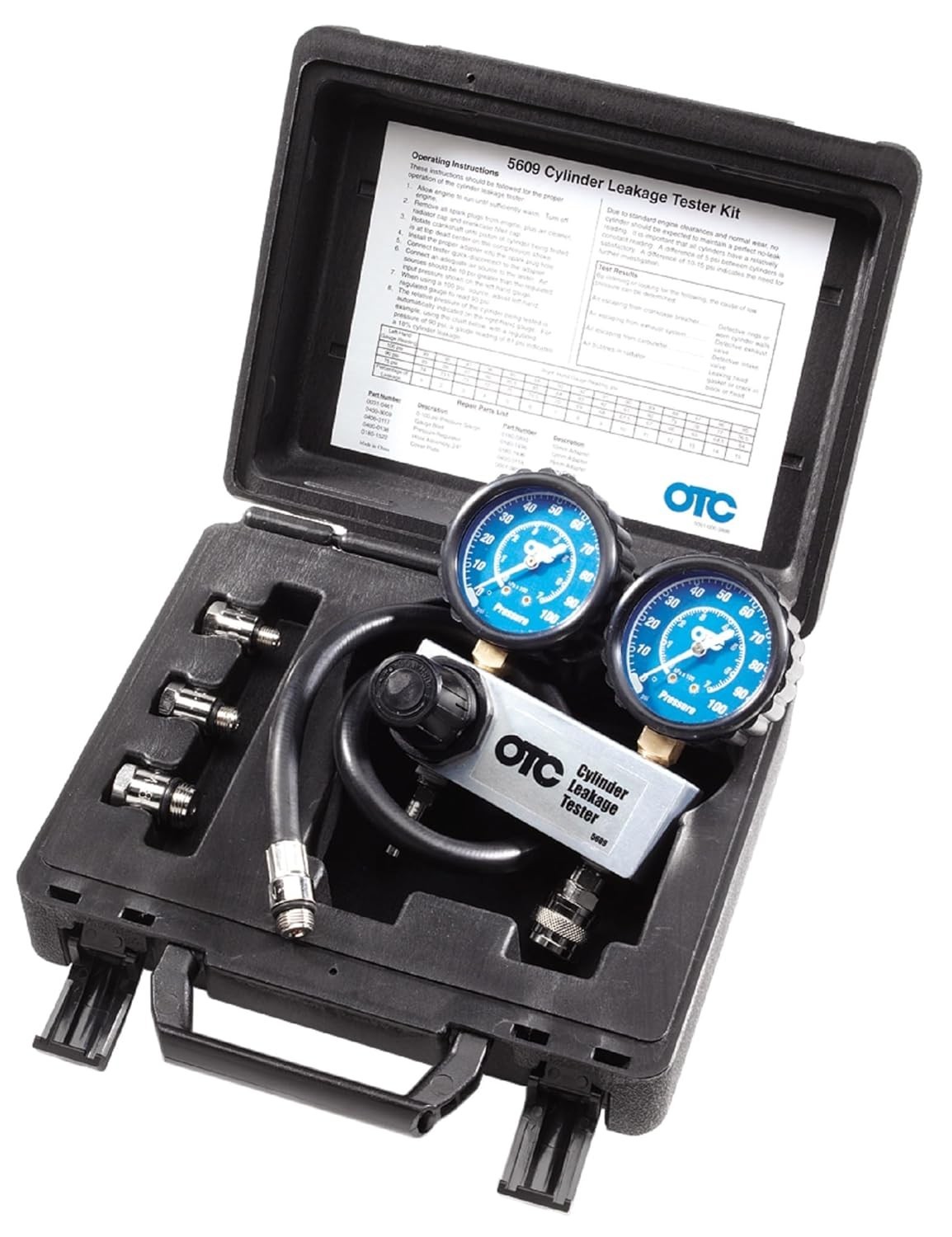 OTC 5609 Cylinder Leakage Tester Kit Leak Down Rings Valves Head Gasket